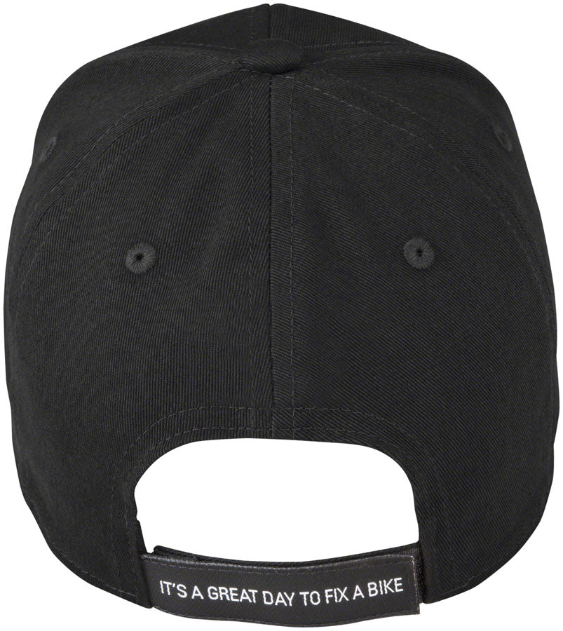 Park Tool HAT-9 Classic Logo Ball Cap Black Blue And White Logo Adjustable Hat