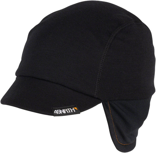 45NRTH Greazy Cycling Cap 2023 Unisex Black Merino Wool Blend
