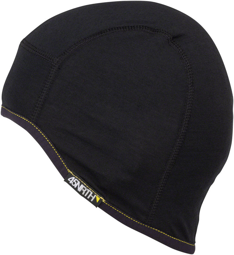 Load image into Gallery viewer, 45NRTH 2023 Stavanger Lightweight Wool Cycling Cap - Black, Small/Medium
