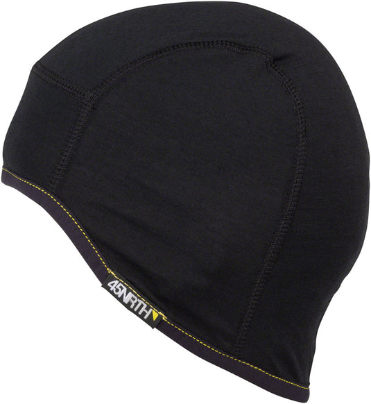 45NRTH 2023 Stavanger Lightweight Wool Cycling Cap - Black, Small/Medium
