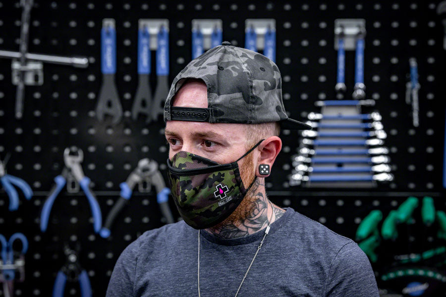 Muc-Off Reusable Face Mask - Woodland Camo, Small UV and Water Resistant