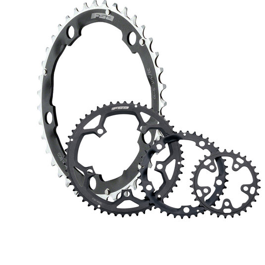 Full Speed Ahead Pro Road Chainring Bundle - 50t & 39t Aluminum BCD 130mm, 10/9-Speed Compatible