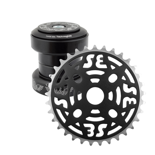 Premium Bicycle Drive & Headset Bundle: Aluminum 33T Chainring & Tange Seiki Eluder Headset