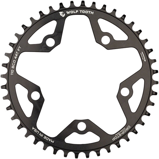 Wolf Tooth Chainring 44t 110 BCD 5-Bolt 10/11/12-Speed Alloy Cyclocross & Road