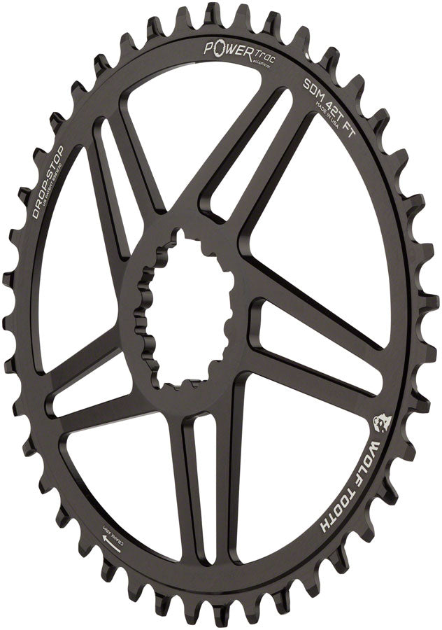 Load image into Gallery viewer, Wolf Tooth Chainring 38t SRAM Elliptical Direct Mount 12-Speed Aluminum Black
