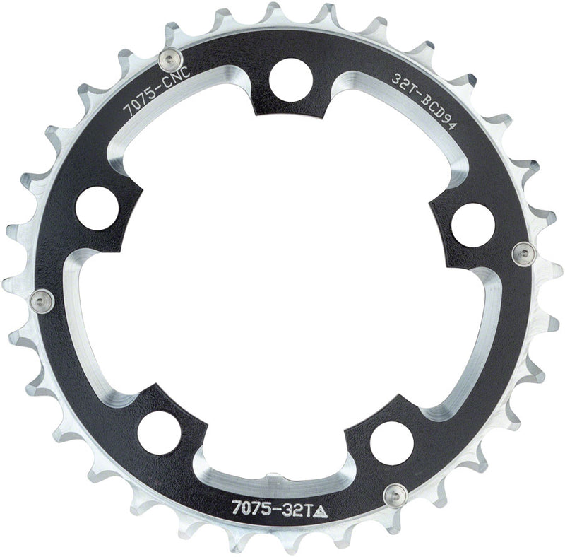 Load image into Gallery viewer, Dimension Multi Speed Middle Chainring 32t 94 BCD 8/9/10-Speed Aluminum Black
