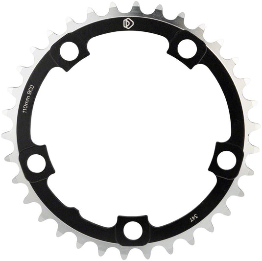 Dimension Multi Speed Middle Chainring 34t 110 BCD Aluminum Blk Rd MTB Hybrid
