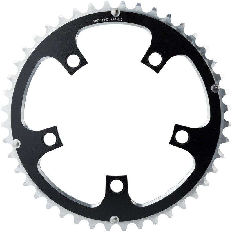 Load image into Gallery viewer, Dimension Multi Speed Outer Chainring 44t 110 BCD 8/9/10-Speed Aluminum Black
