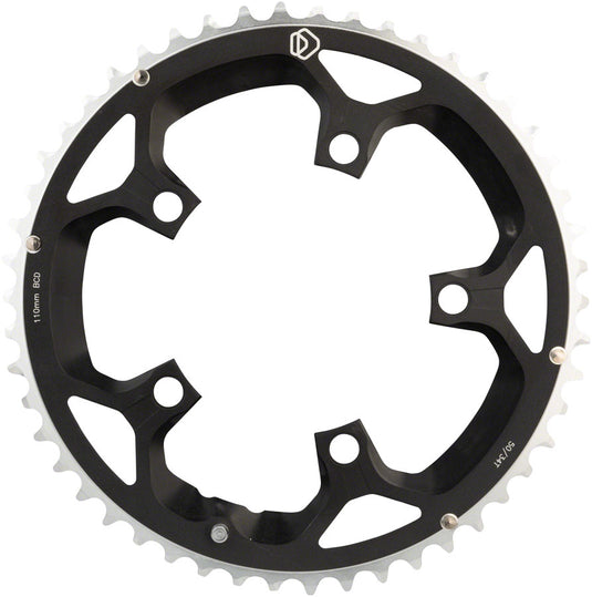 Dimension Multi Speed Outer Chainring 50t 110 BCD 8/9/10-Speed Aluminum Black