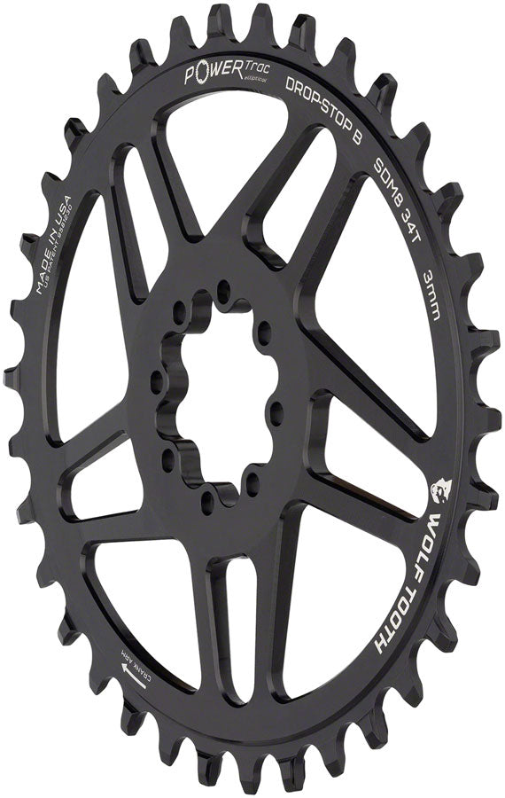 Load image into Gallery viewer, Wolf Tooth Elliptical Direct Mount Chainring - 34t, SRAM Direct Mount, Drop-Stop B, For SRAM 8-Bolt Cranksets, 3mm

