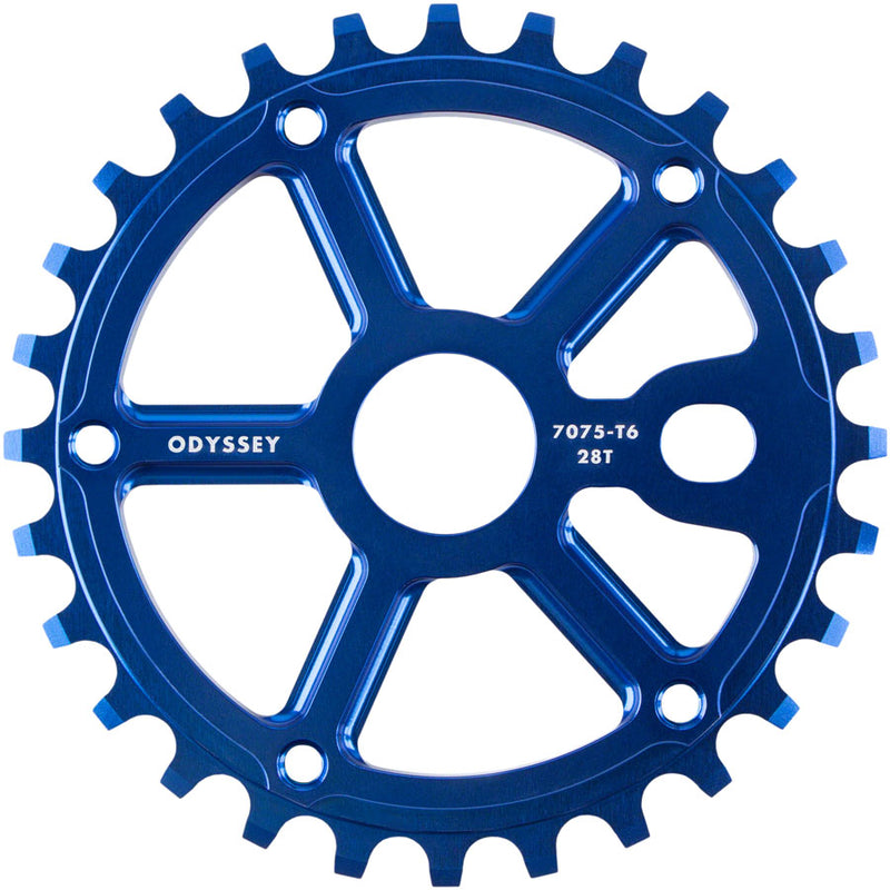 Load image into Gallery viewer, Odyssey Utility Pro Guard Sprocket - 28t, Anodized Blue
