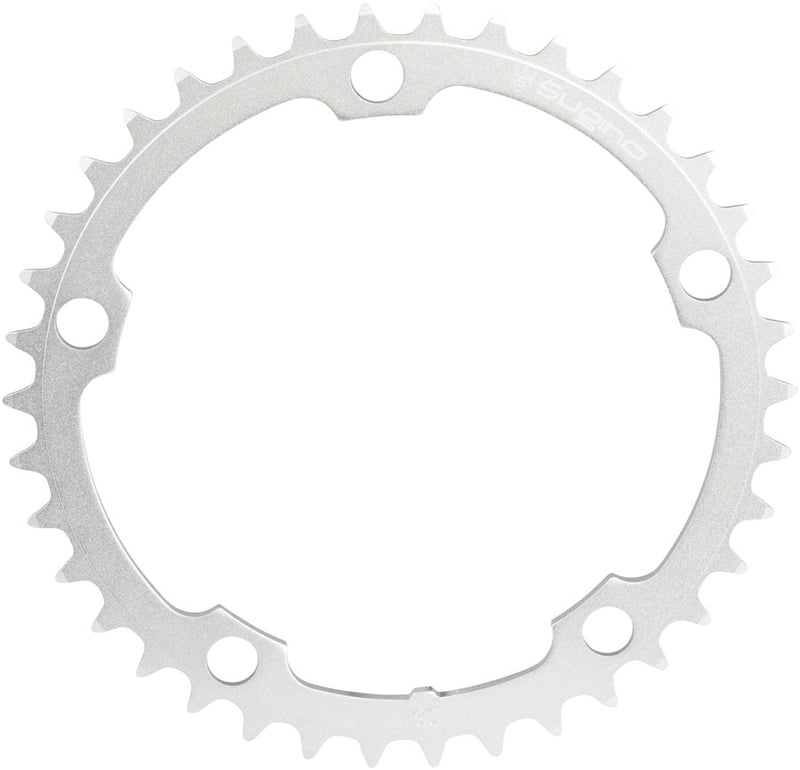 Load image into Gallery viewer, Sugino Chainring 39t 130 BCD 5-Bolt Aluminum Anodized Silver Road Mountain Bike
