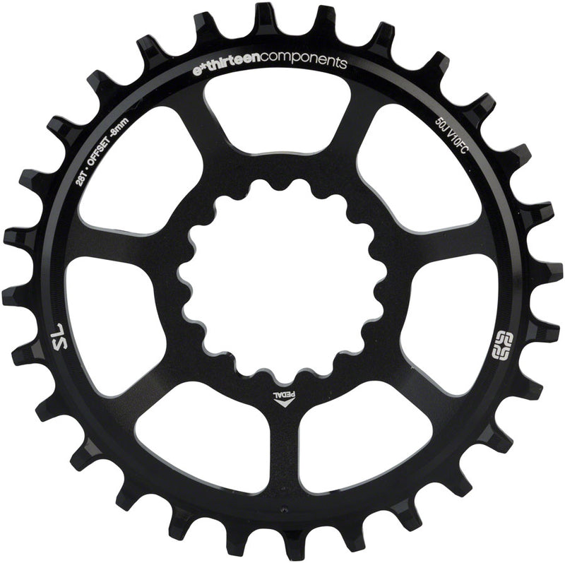 Load image into Gallery viewer, e*thirteen Narrow Wide 30t Direct Mount SL Guidering 10/11/12-Speed Alloy Black
