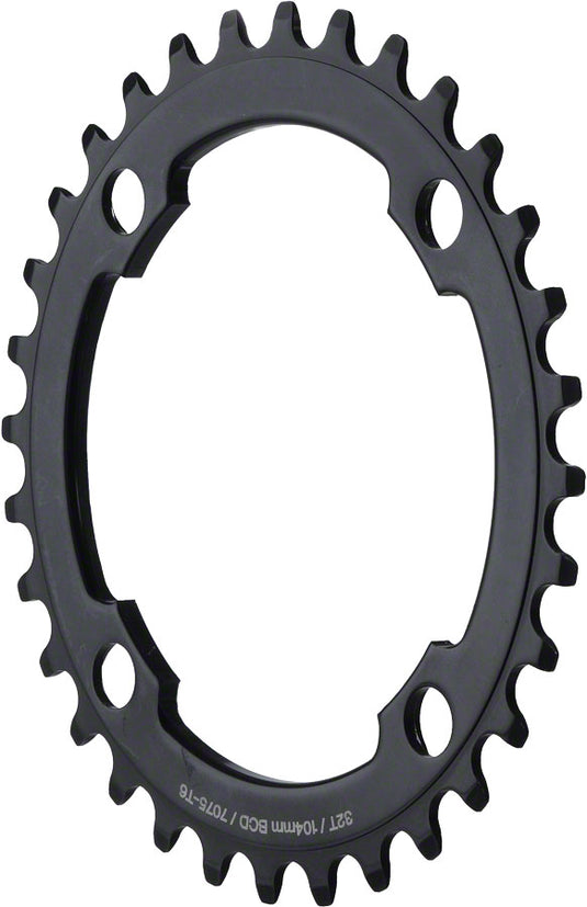 48T 104 BCD Aluminum Single Speed Chainring for Fixed Gear & Track Bikes | Black 3 - 32in No Ramp Design Durable Performance & Lightweight Engineering