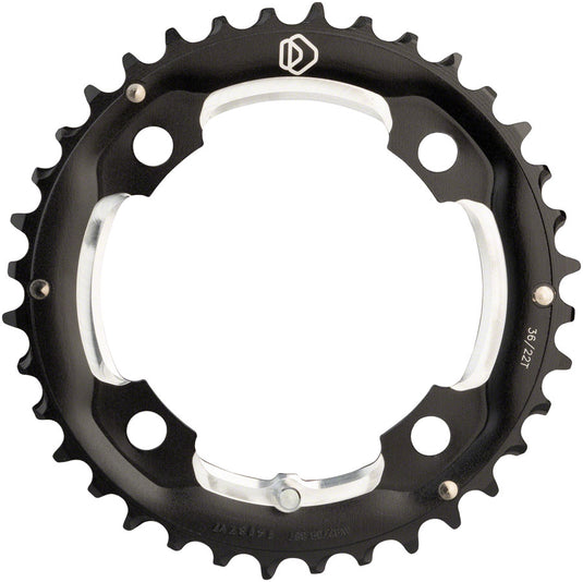 Dimension Chainring 36t 104 BCD Single Speed 3/32 in Aluminum Silver RD MTB
