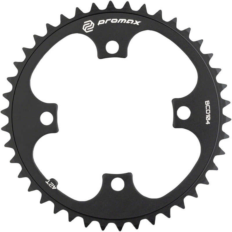 Load image into Gallery viewer, Promax 4-Bolt Chainring - 42t, 104 BCD, Black
