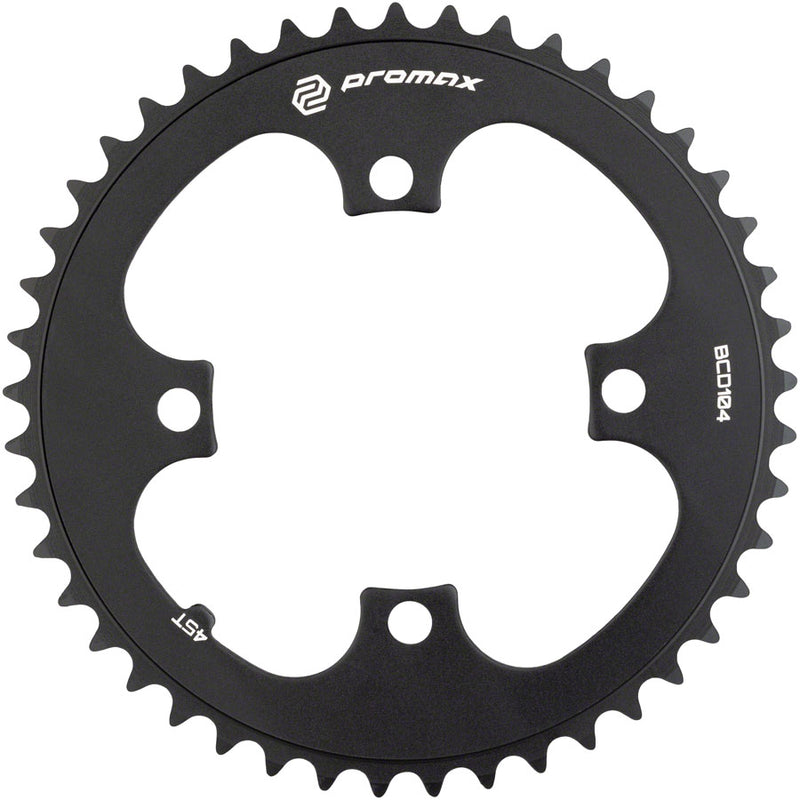 Load image into Gallery viewer, Promax 4-Bolt Chainring - 45t, 104 BCD, Black

