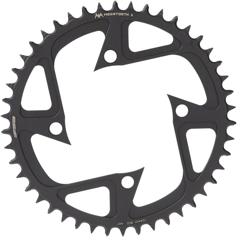 Load image into Gallery viewer, Full Speed Ahead Ebike MegaTooth Chainring for Bosch Gen 4 - 48t, 104 BCD, 4-Bolt, Aluminum, Black
