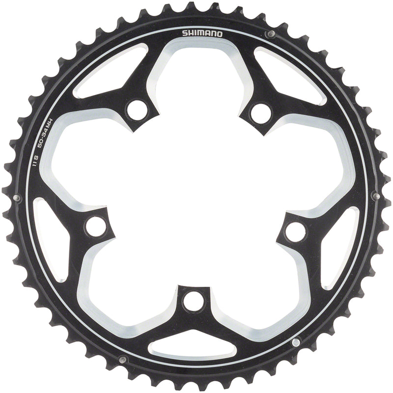 Load image into Gallery viewer, Shimano RS500 Chainring 52t 110 BCD 5-Bolt 11-Speed Aluminum Black MTB Road
