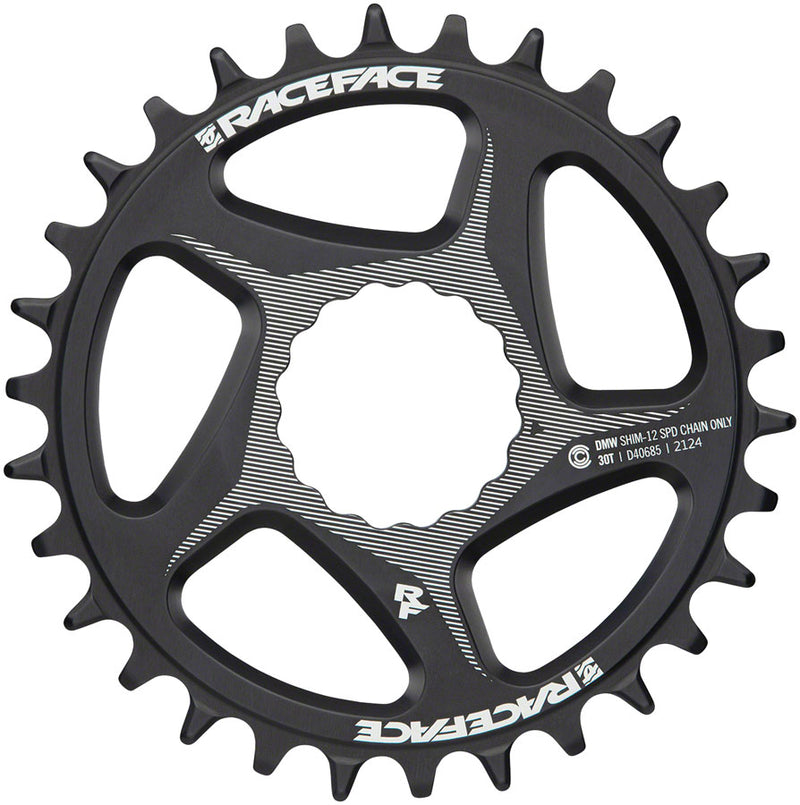 Load image into Gallery viewer, RaceFace Direct Mount Wide Chainring - 30t, DM CINCH, For Shimano 12-Speed HG+ Compatible Chain, Black
