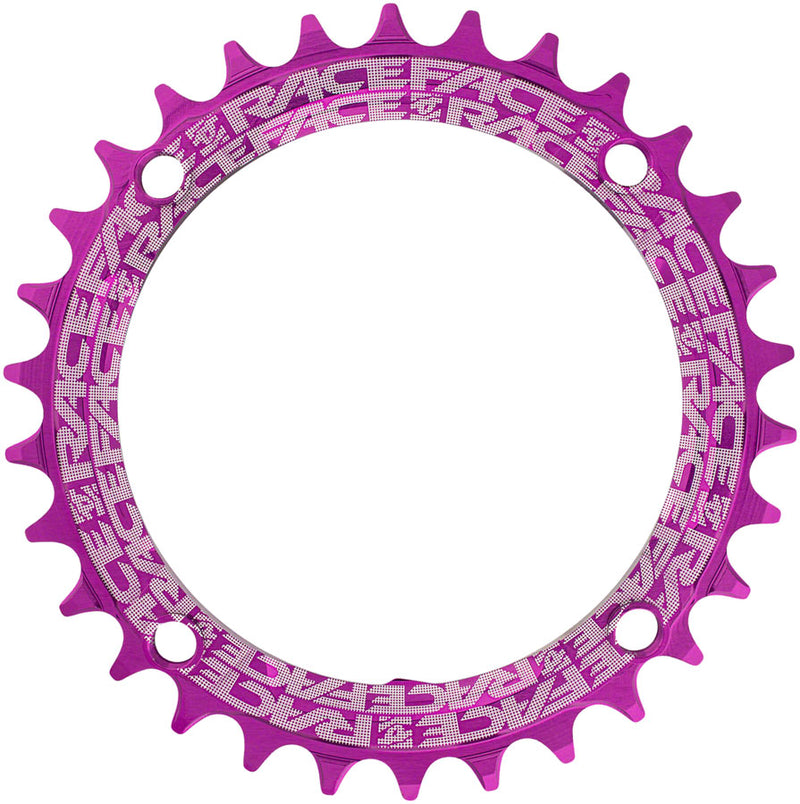 Load image into Gallery viewer, RaceFace 1x Narrow Wide Chainring - 30t, 104 BCD, 10-12 Speed, 7075 Aluminum, Purple
