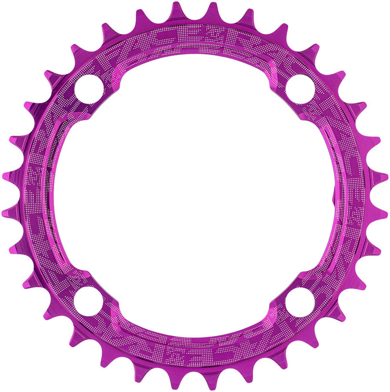 Load image into Gallery viewer, RaceFace 1x Narrow Wide Chainring - 36t, 104 BCD, 10-12 Speed, 7075 Aluminum, Purple
