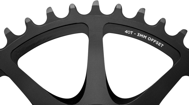 Load image into Gallery viewer, Cane Creek Direct Mount Chainring - 40t, 8-Bolt Direct Mount, 3mm Offset, Black
