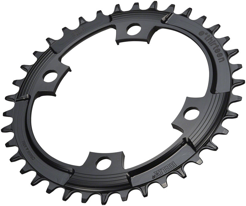 Load image into Gallery viewer, e*thirteen Helix R 107 BCD 4-Bolt Chainring - 42t, 11/12-Speed, 107BCD, Black
