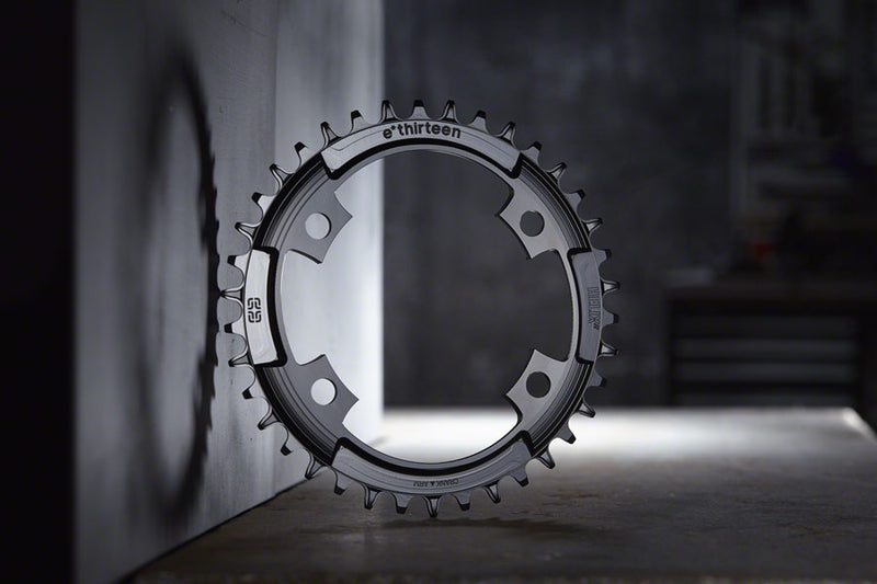 Load image into Gallery viewer, e*thirteen Helix R 107 BCD 4-Bolt Chainring - 42t, 11/12-Speed, 107BCD, Black

