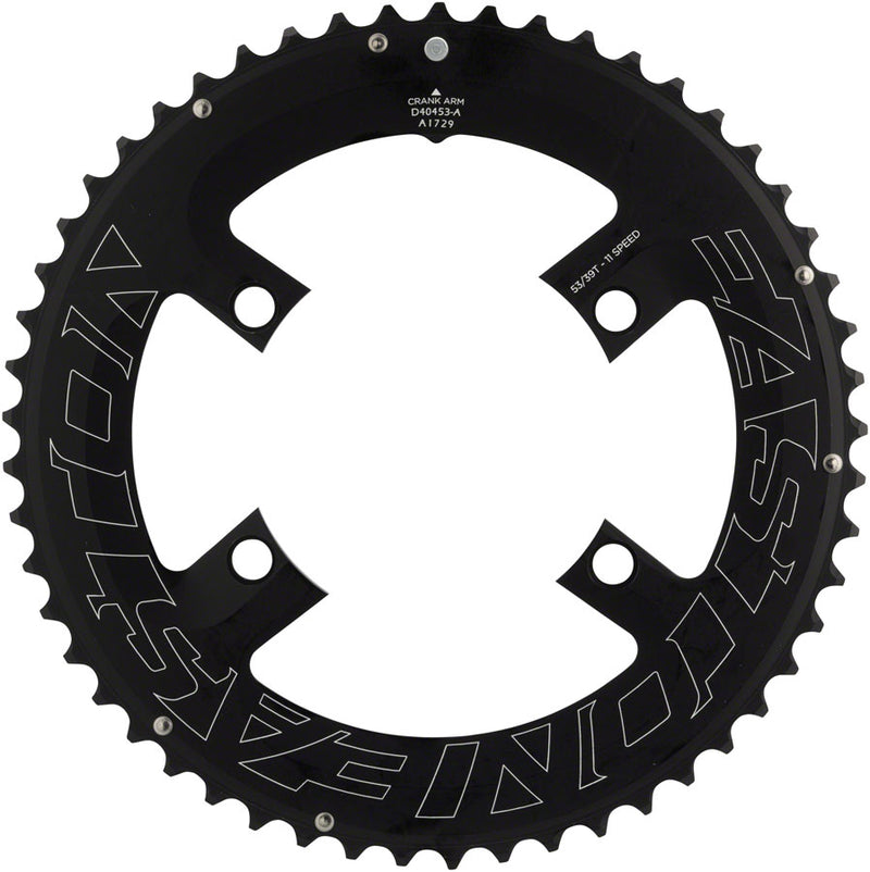 Load image into Gallery viewer, Easton Asymmetric Chainring 53t 110 BCD 4-Bolt 11-Speed Aluminum Black RD MTB
