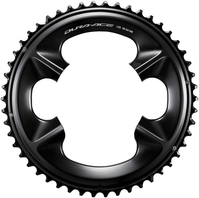 Load image into Gallery viewer, Shimano Dura-Ace R9200 12-Speed Asymmetric Aluminum Chainrings Bundle 34t Inner &amp; 50t Outer, Lightweight, High-Performance Cycling Components
