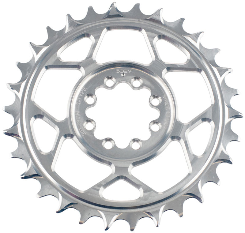 Load image into Gallery viewer, 5DEV-Chainring-30t-8-Bolt-DM-3mm-Offset-CNRG2130-Direct-Mount-MTB-Chainrings
