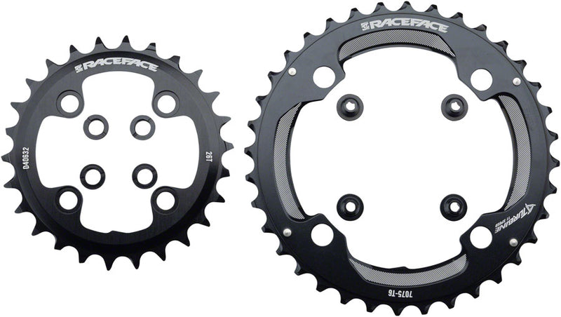Load image into Gallery viewer, RaceFace Turbine Chainring 24/34t 64/104 BCD 11-Speed Aluminum Black Road MTB
