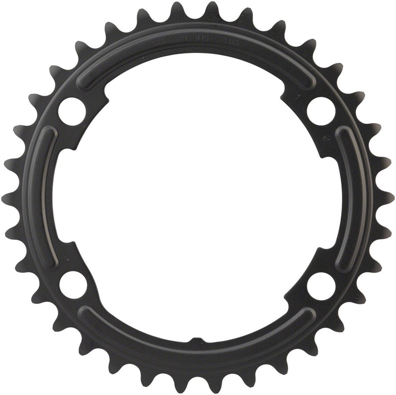 Load image into Gallery viewer, Shimano 105 FC-R7000 Chainring 34t 4 x 110 BCD Asymmetric Aluminum Black
