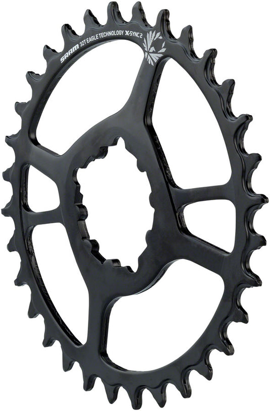 SRAM X-Sync 2 Eagle Chainring 34t Direct Mount 10/11/12-Speed Steel Black