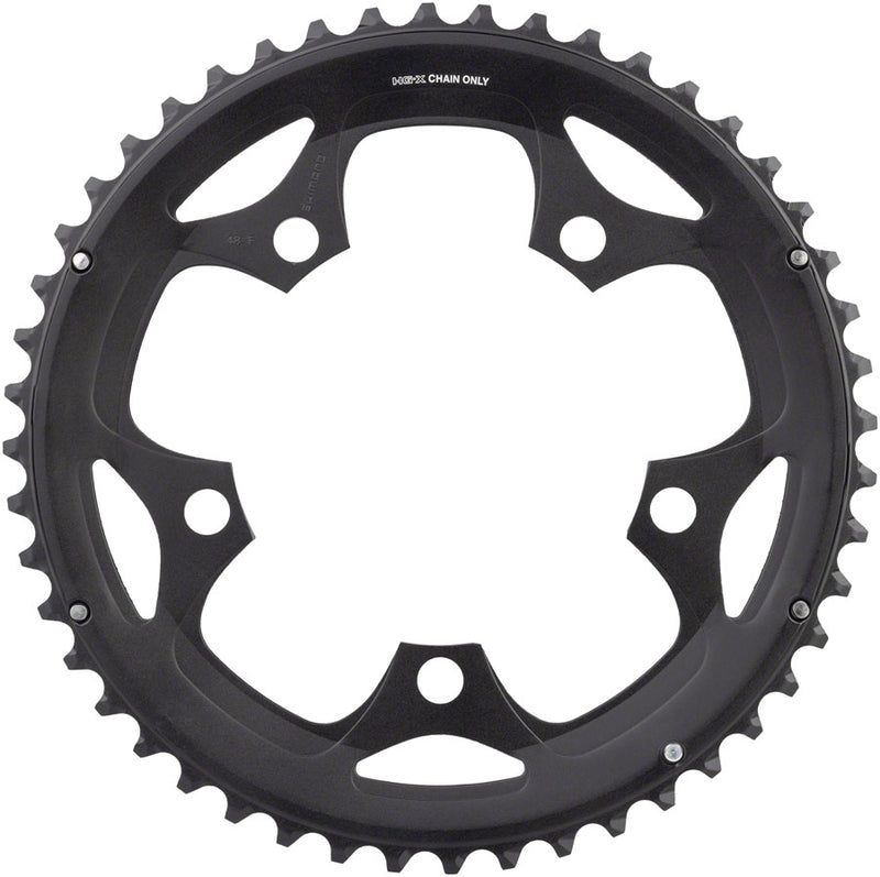 Load image into Gallery viewer, Shimano FC-R460 Chainring - 48t, 5-Bolt, 110 BCD, Black
