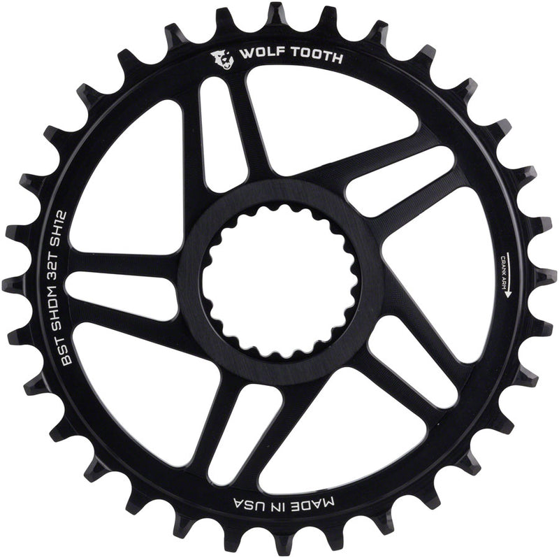 Load image into Gallery viewer, Wolf Tooth Chainring 30t Shimano Direct Mount Boost Requires 12-Spd Aluminum Blk
