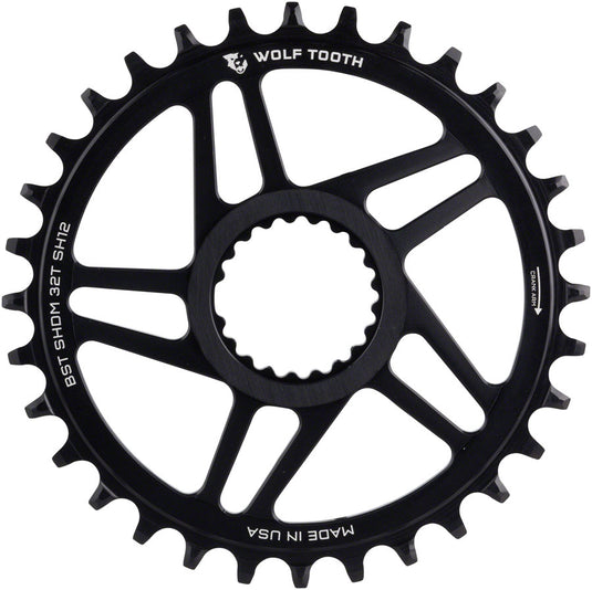 Wolf Tooth Chainring 30t Shimano Direct Mount Boost Requires 12-Spd Aluminum Blk