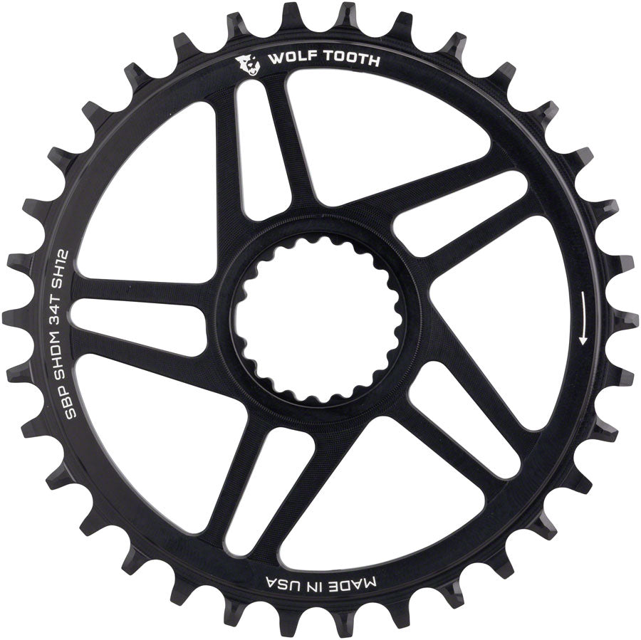Wolf Tooth Chainring 34t Shimano Super Boost Requires 12-Speed Hyperglide+ Alloy