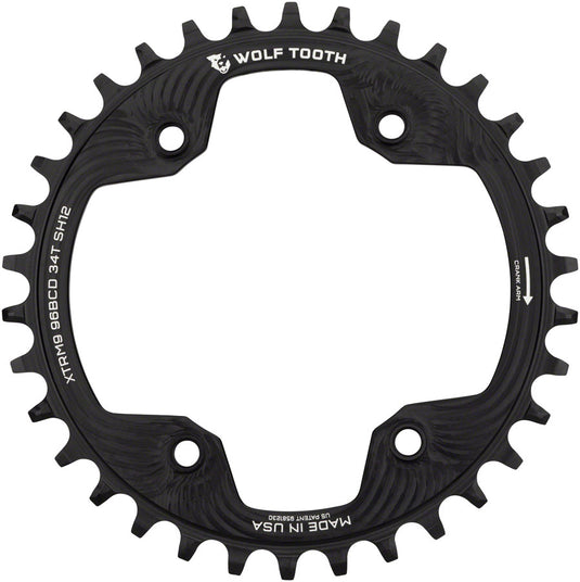 Wolf Tooth Chainring 32t 96 BCD Asymmetric Aluminum Use 12-Spd Hyperglide+