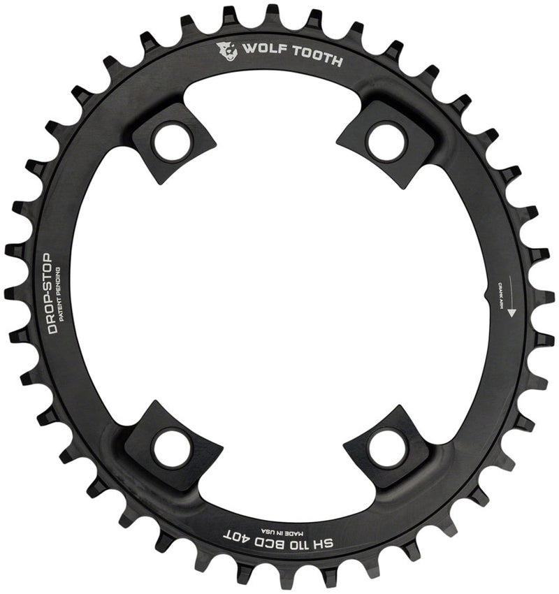 Load image into Gallery viewer, Wolf Tooth Elliptical Shimano Chainring 42t 110 BCD Asymmetric 4-Bolt Aluminum
