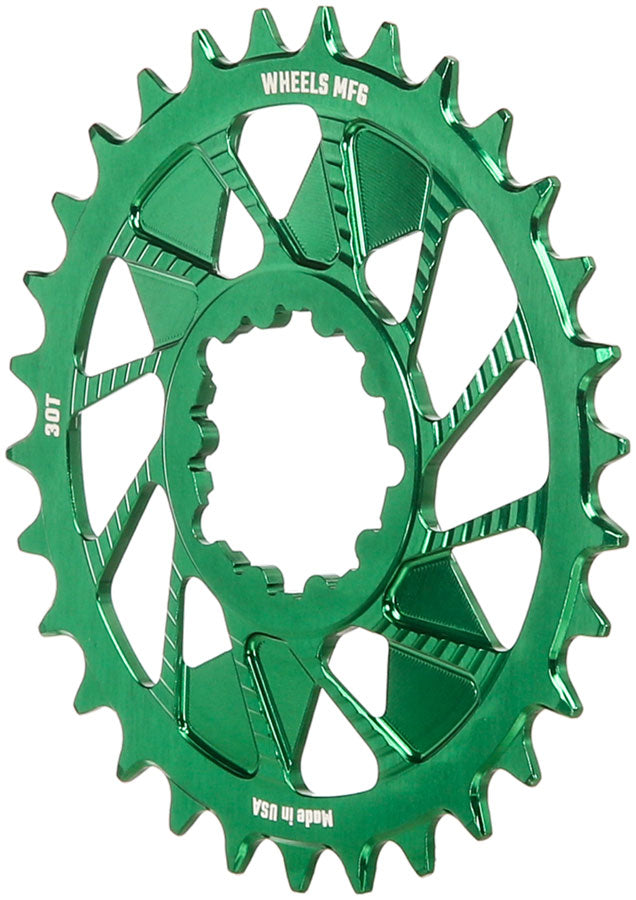 30t Aluminum Green Direct Mount Chainring for SRAM 3-Bolt MTB