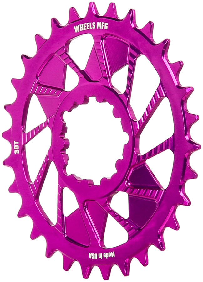 Load image into Gallery viewer, Wheels Manufacturing Direct Mount Chainring - 30t, SRAM 3-Bolt Direct Mount, 3mm Offset, Compatible with Hyperglide+
