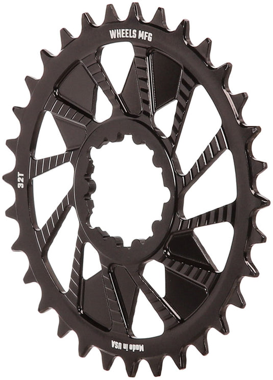 Wheels Manufacturing Direct Mount Chainring - 32t, SRAM 3-Bolt Direct Mount, 3mm Offset, Compatible with Hyperglide+