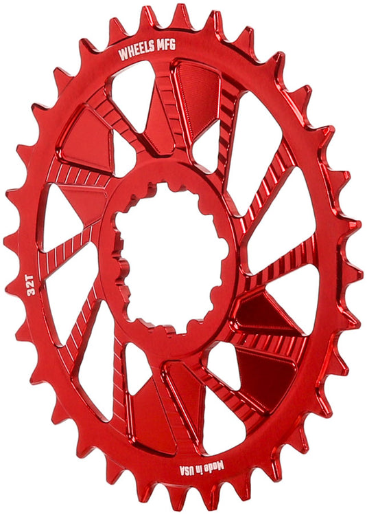 Wheels Manufacturing Direct Mount Chainring - 32t, SRAM 3-Bolt Direct Mount, 3mm Offset, Compatible with Hyperglide+
