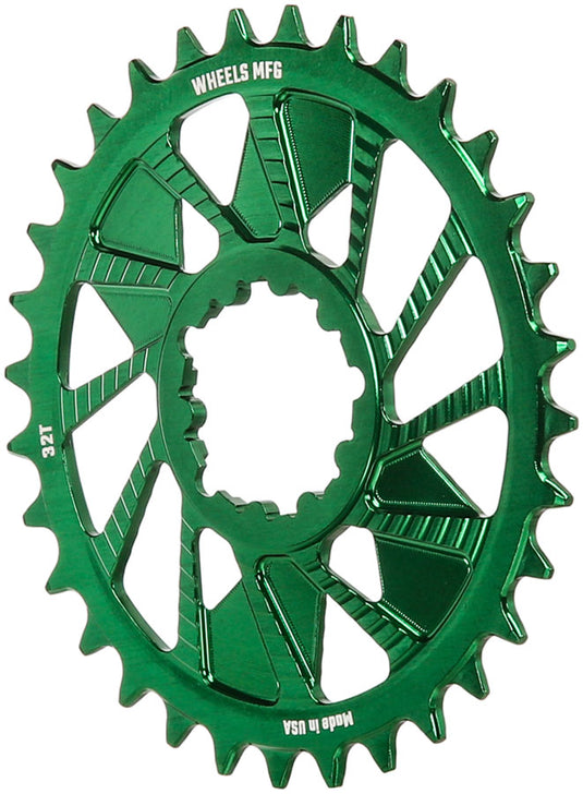 Wheels Manufacturing Direct Mount Chainring - 32t, SRAM 3-Bolt Direct Mount, 3mm Offset, Compatible with Hyperglide+