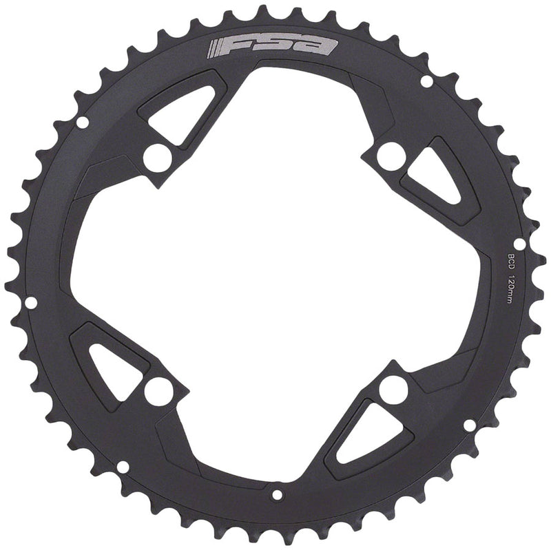 Load image into Gallery viewer, FSA Gossamer &amp; Omega/Vero Aluminum Road Chainrings Bundle 10/11-Speed, 46t &amp; 30t, Black

