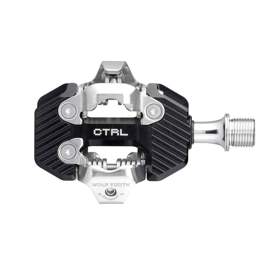 Wolf Tooth CTRL Trail Clipless Pedals - Dual Sided Clipless, Alloy, 9/16", Black, Pair, Shimano SPD