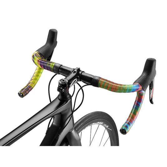 Ciclovation Halo Touch Handlebar Tape, Rainbow w/Blk Plugs