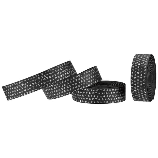 Ciclovation Leather Touch Heiro Handlebar Tape Bundle - Minimalist Vibration Damping, High-Density Foam, Black/Silver